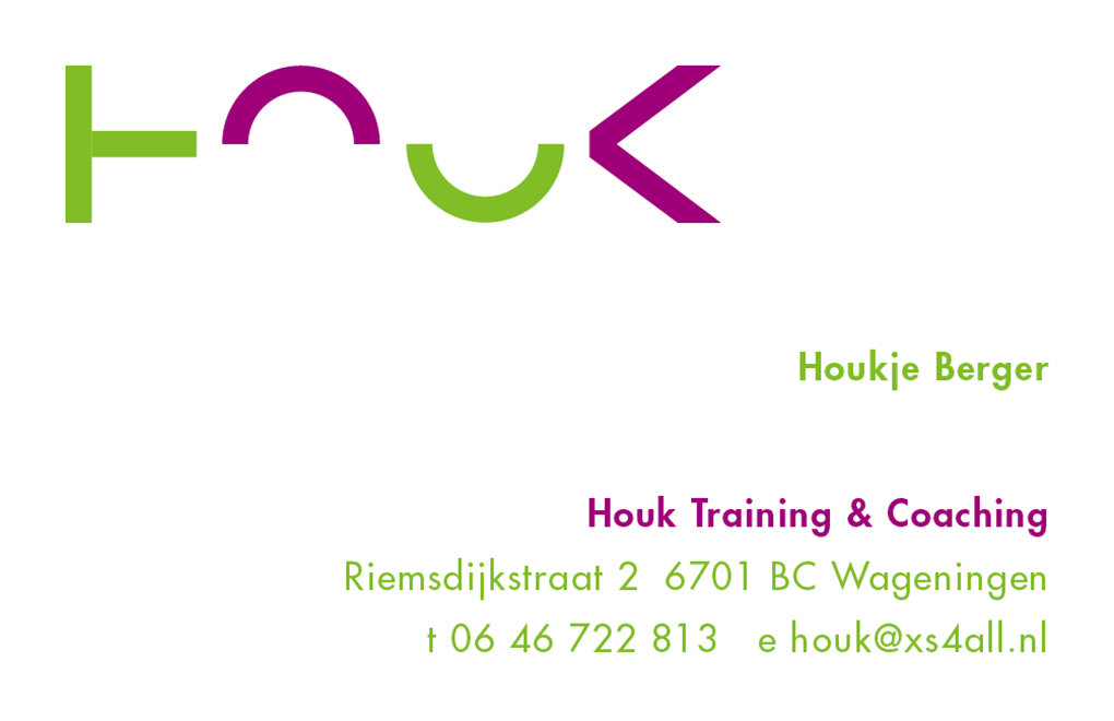 Houk training coaching visitekaartje