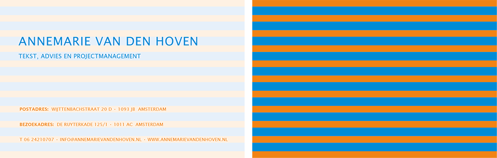 tekst, advies en projectmanagement Annemarie van den Hoven